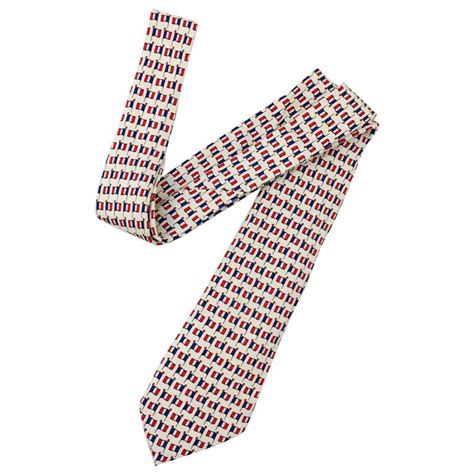 hermes tie with french flag|hermes faconnee ties.